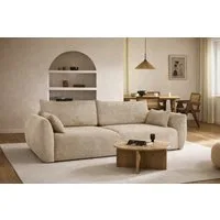 Kaiser Möbel Schlafsofa Sofa mit Schlaffunktion und Bettkasten,Chenille-Stoff FLOW, Zephira, Schlafsofa, Integrierter Bettkasten aus weißer Möbelplatte