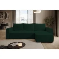 storez24 Ecksofa Letto, mit Bettkasten und Schlaffunktion, Cordstoff, L-Form, bequem