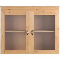 Home affaire Glashängeschrank Oslo 100 cm breit, aus massiver Kiefer, mit 2 Glastüren, Metallgriffe