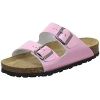 AFS-Schuhe 210033 Zweischnaller Pantolette für Damen mit Fußbett, bequeme Sandalen aus Leder