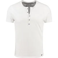 Key Largo Henleyshirt Lemonade vintage Look uni Basic MT00122 mit Knopfleiste unifarben kurzarm slim fit