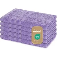 Lavea Gästehandtuch 5er Set Gästehandtücher, Elena Frottee, 30x50 cm Gästetuch, 100% Baumwolle (5er Set), 500 g/m² Frottier, weich & saugstark, pflegeleicht