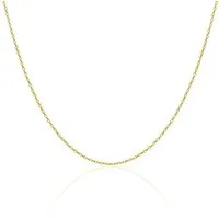Miore Goldkette SIL033C - 18 kt vergoldete Silberkette 46 cm - 925er Sterling Silber, Damenhalskette Made in Italy