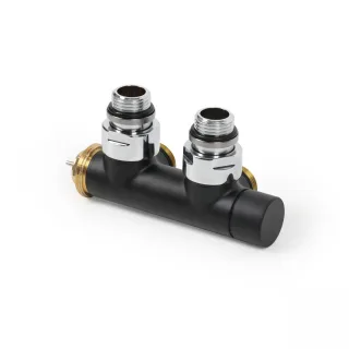 Terma Thermostat-Verbundeckventil 50mm CYLINDER GZ 1/2"-GZ 24-19 rechts; Schwarz Matt, TGZTCM002,  TGZTCM002