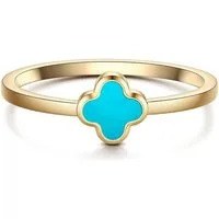 Glanzstücke München Fingerring Kleeblatt gelbgold