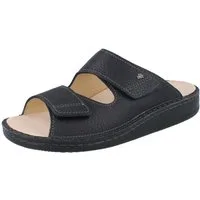Finn Comfort FINN COMFORT Riad Herren Pantolette blau Glattleder - Größe: 44 Hausschuh Wechselfußbett