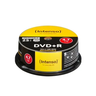 Intenso 25 x DVD+R | 4811154 | 4.7 GB 16x - mit Tintenstrahldrucker