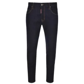 Dsquared2 Skater Jean Italian Address Logo Marineblaue Jeans
