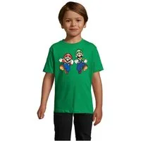 Blondie & Brownie T-Shirt Kinder Mario & Luigi Bowser Super Retro Konsole Yoshi Game Gamer
