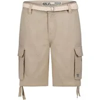 SUBLEVEL Shorts Gestreift Freizeitshorts mit elastischem Bund Chino Twill Shorts