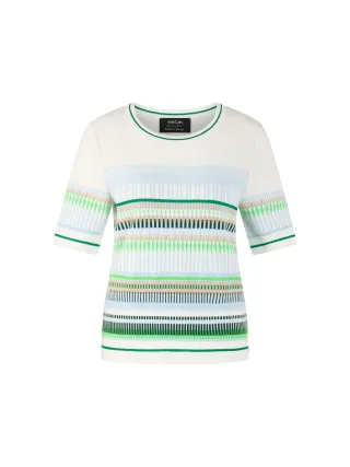 Marc Cain Sports - Feinstrick-Pullover mit Jacquardmuster skyway new - Gr. - 36