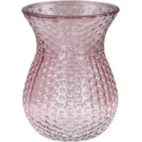 Levandeo® Dekovase, Vase Retro Rosa Glas Blumenvase Dekovase Glasvase Blumendeko