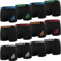 L&K Boxershorts 1119 (12er-Pack) Boxershorts Herren aus Baumwolle klassischen Unifarben