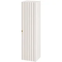 Lomadox Badkommode AQUINO-140, Badezimmerschrank Hochkommode Gäste WC 34,5 cm breit modern in weiß