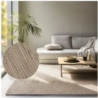 HANSE Home Teppich Dhaka Juteteppich, rechteckig, Höhe: 5 mm, Läufer, handgewebt, Jute, Wolle, Natur, Wohnzimmer, Flur, Klassisch