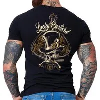 GASOLINE BANDIT® T-Shirt Old School Rockabilly Gambler Herren Shirt - Lucky Bastard