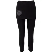 Guru-Shop Hose & Shorts Yoga-Hose, Leggings mit Minirock Bio Baumwolle.. alternative Bekleidung