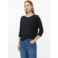 s.Oliver 3/4-Arm-Shirt T-Shirt T-Shirt mit Rollkante im Relaxed Fit