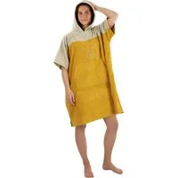 normani Badeponcho Damen Surfer Poncho Kuta, Bio-Baumwolle, Kapuze, Schlupf, Badeponcho aus 100 % saugstarker Bio-Baumwolle
