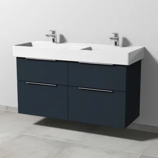 Sanipa 3way Waschtischunterbau zu Duravit Dura Square Waschtisch mit 4 Auszügen, Marine-Matt UP4221R