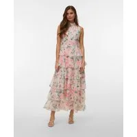 Vero Moda Maxikleid VMFELICIA SL HIGHNECK RUF MAXI DRESS EXP Kunstfaser