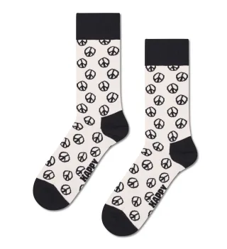 happy socks - Peace Sock Weiß - Gr. - 43.5