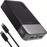 JUOVI Power Bank 45W 20000mAh USB C Schnellladegerät PD QC Fast Charging Powerbank, 4-Port (2C+2A) LED Display, für iPhone 15, iPad, MacBook