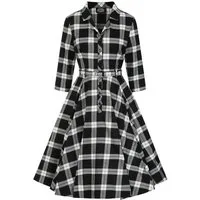Hearts & Roses London A-Linien-Kleid Lacey Tartan Retro Vintage Fit-N-Flare 50er