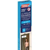 tesa Insektenschutz-Tür, (Komplett-Set, 1-St., INSECT STOP Fliegengitter Tür - 100 cm x 220 cm, Anthrazit), Insektengitter mit Aluminium-Rahmen - Tür Insektenschutz