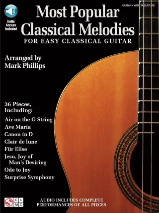 Most Popular Classical Melodies For Easy Classical Guitar: Noten Sammelband Bundle CD für Gitarre