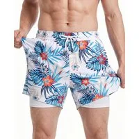 MaaMgic Shorts Herren Stretch kurze Hose Männer Badehose mit Reißverschlusstaschen (1-tlg)