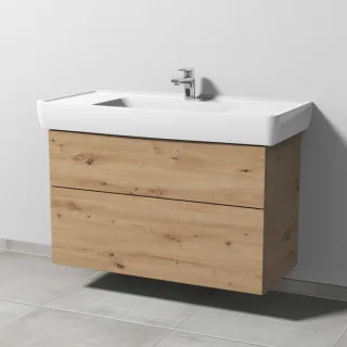 Sanipa 3way Waschtischunterbau zu Laufen Pro A Waschtisch mit 2 Auszügen, Eiche Natural-Touch SM75985