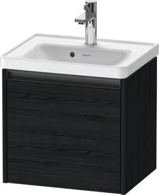 Duravit Ketho.2 Waschtischunterbau wandhängend Eiche Schwarz Matt 484x375x440 mm - K25080016160000 K25080016160000