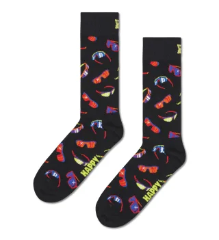 happy socks - Glasses Sock Schwarz - Gr. - 43.5