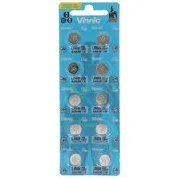 VINNIC 10er Pack Knopfzelle AG6, LR921, LR69, V371, SR69, L912 F, L912F Batterie