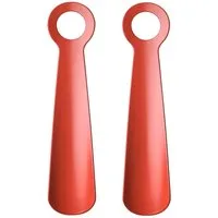 IKEA Schuhlöffel Schuhanzieher SNÖSKYFFEL Schuhlöffel, rot (2-tlg), Länge: 18 cm, Metall