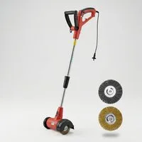 Grafner Elektro-Fugenbürste Unkrautfugenbürste elektrisch inkl. 2 Fugenbürsten 400W Fugenreiniger, 110,00 cm Bürstendurchmesser, Stk., 1, incl. 2x Bürsten, 400 Watt, 1800 U/min, Teleskopstiel 89-115 cm
