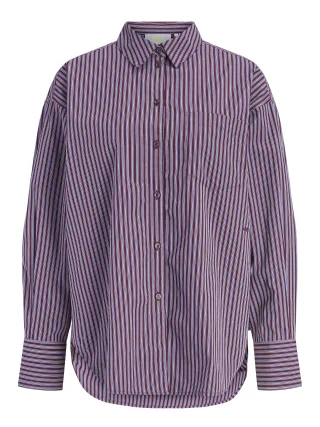 JJXX - JXJAMIE LS RELAXED POPLIN SHIRT WVN NOOS Winetasting - Gr. - S