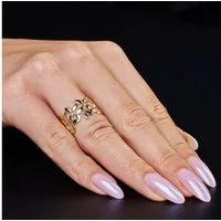 Schmuck Krone Goldring Ring Olivenzweig aus 585 Gold Gelbgold, Gold 585