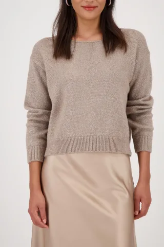 monari - Weicher Strickpullover mit Lurex - Gr. - 42