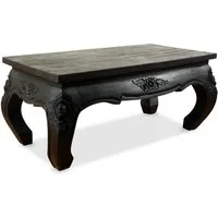 livasia Opiumtisch livasia Opiumtisch, Couchtisch mit Schnitzerei, Akazie 80x40x35cm