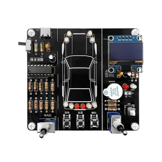 Simulated Car Driving DIY Kit 5V DC Electronic Control Training Circuit Board With Lithium Battery