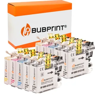 Bubprint 10 Druckerpatronen kompatibel für Brother LC-123 LC123 LC-127 LC-125 XL mit Chip