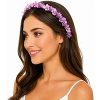 Trachtenland Haarreif Blumen Kranz "Elfe" - Schmaler Blütenkranz Haarschmuck Hochzeit