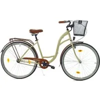 T&Y Trade Cityrad 28 Zoll Damen Mädchen City Fahrrad Bike Rad STVO Reflex Beige 1 Gang, 1 Gang, Rücktritt, Gepäckträger, Licht, Seitenständer, Korb