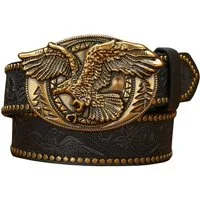Ware aus aller Welt Nietengürtel Westerngürtel mit Adler Schnalle – im authentischen Cowboy Style (1-St)