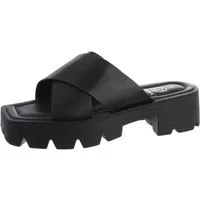 Ital-Design Damen Mules Freizeit Plateausandaletten (80111745) Blockabsatz Sandalen & Sandaletten in Schwarz