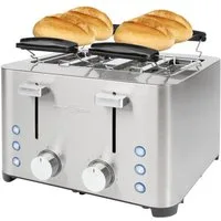 ProfiCook Toaster PC-TA 1252, Toaster 4 Scheiben, 2 getrennte Bedienelemente