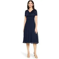 Vera Mont Cocktailkleid Damen im Glitzer-Look Materialmix
