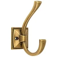 livingpoint24 Garderobenhaken Garderobenhaken Singo Kleiderhaken Messing antik Wandhaken Altmessing (1 St)